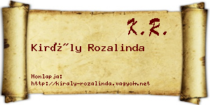Király Rozalinda névjegykártya